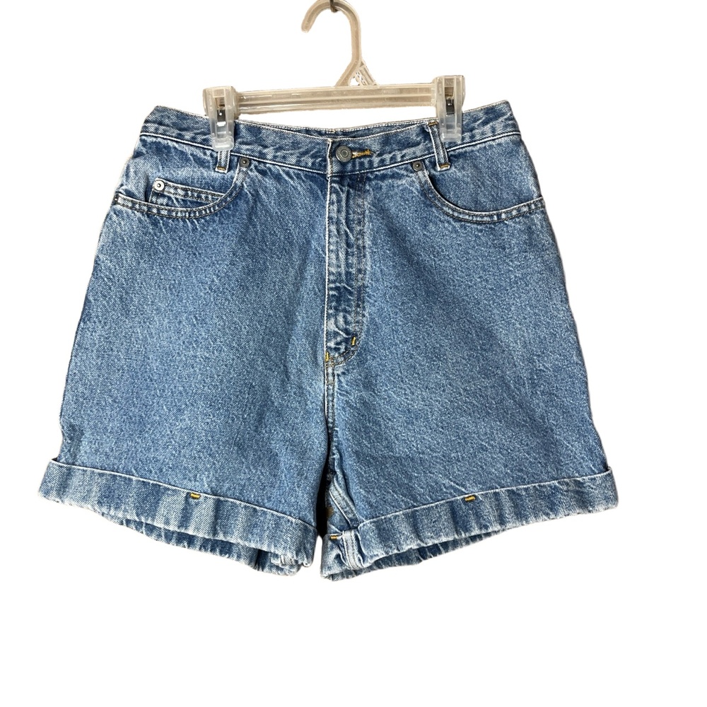 CENZA Denim Shorts Womens Size 12 Blue High Waisted Cuffed Relaxed Fit Casual